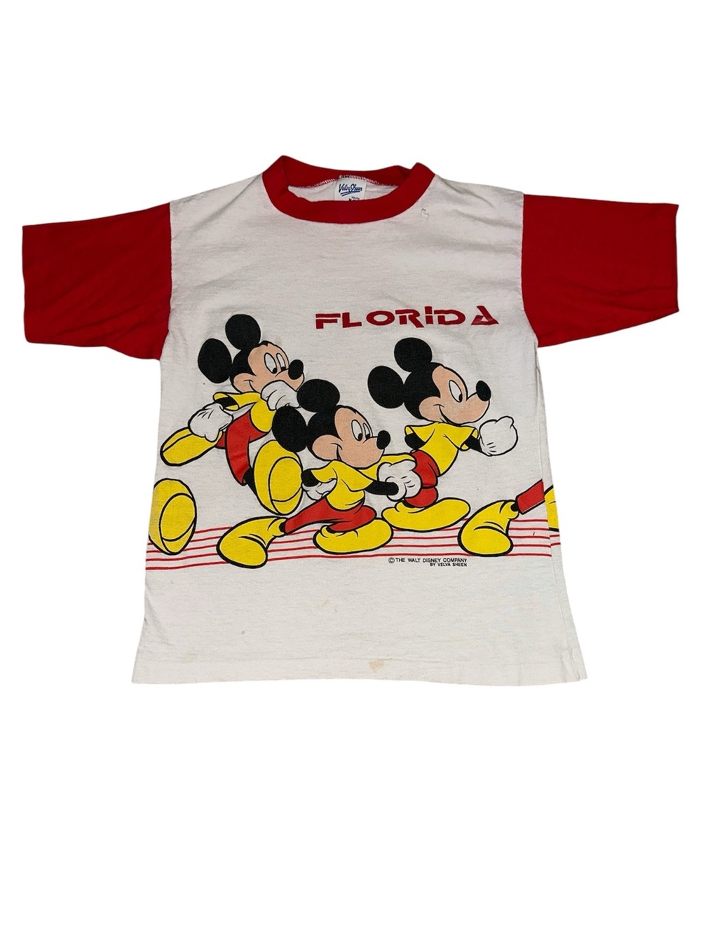 Vintage Velva Sheen Single Stitch Disney Mickey Mouse Florida Tee Medium (10-12)